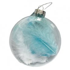 Glazen kerstbal Blauw