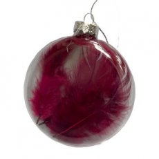 Glazen kerstbal Bordeaux Rood